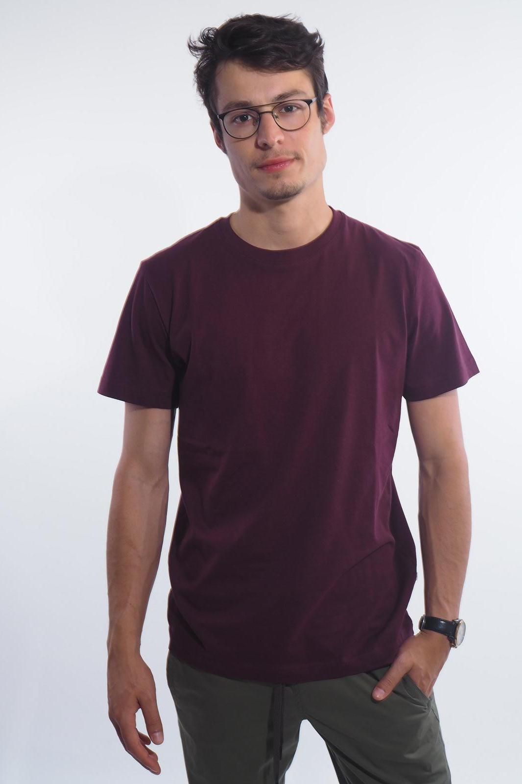 Selected Homme tee-Shirt Bordeaux Selected Homme tee-Shirt Bordeaux