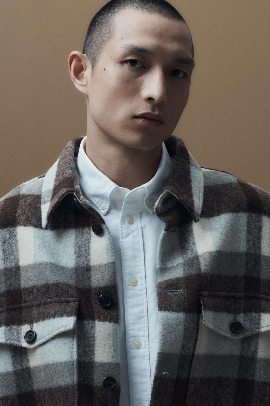 Selected  Homme manteau Brun-multi Selected  Homme manteau Brun-multi