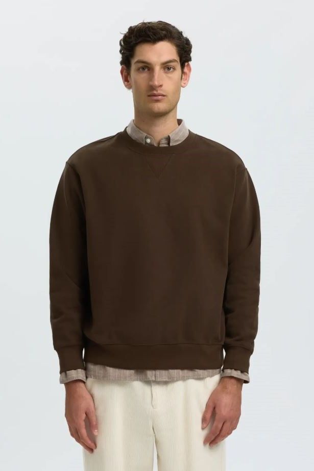 Selected  Homme sweat  Brun