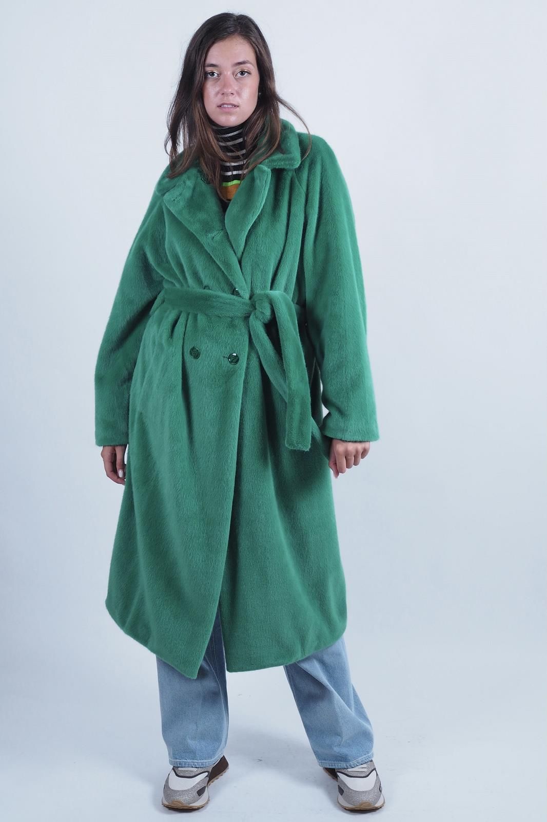 Lon manteau doux vert TARA JARMON | Marine