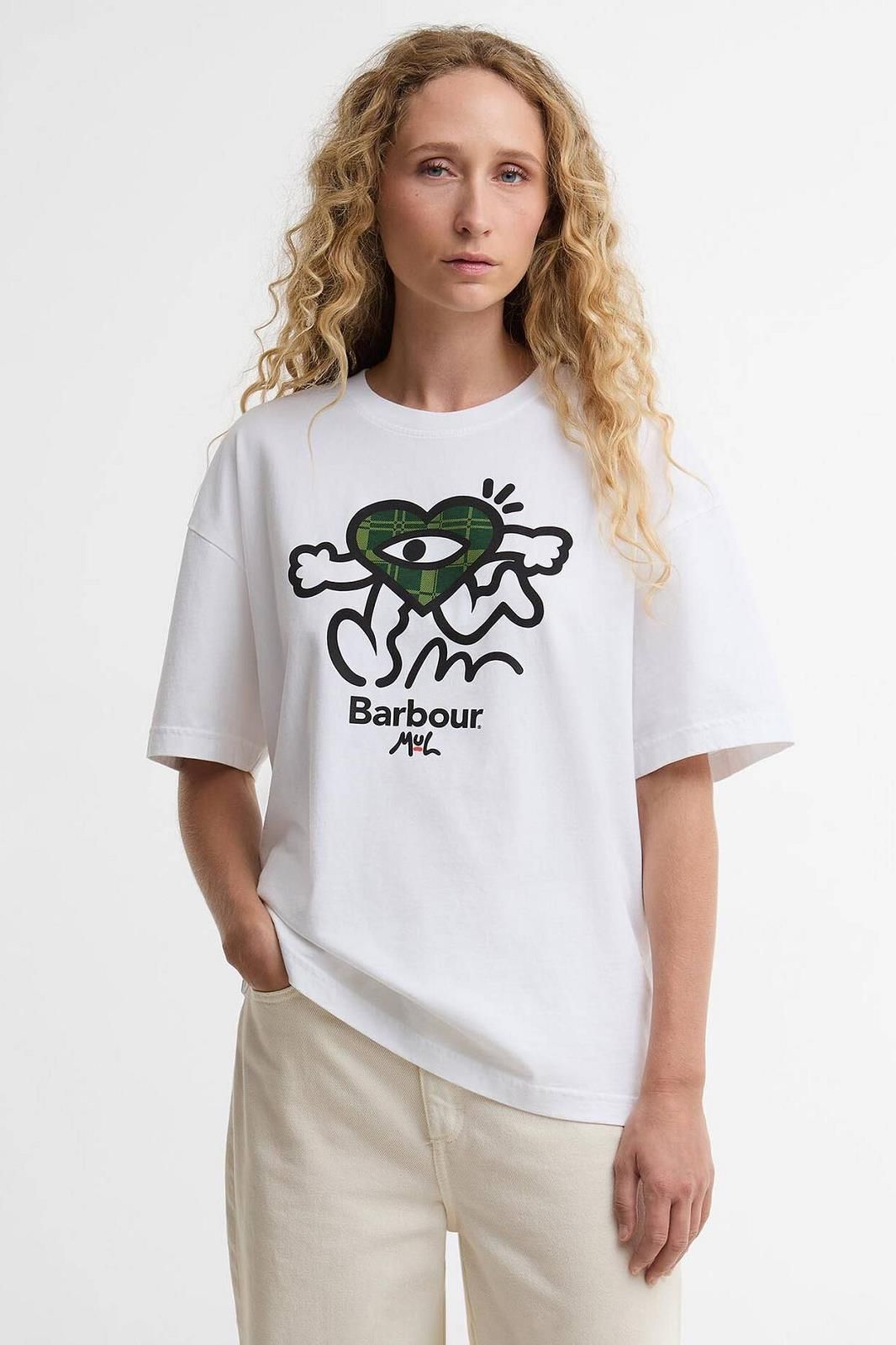 Barbour tee-Shirt Blanc