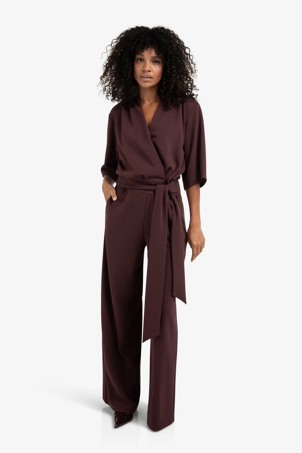 Yaya jumpsuit Bordeaux