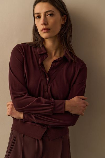Yaya chemise Bordeaux