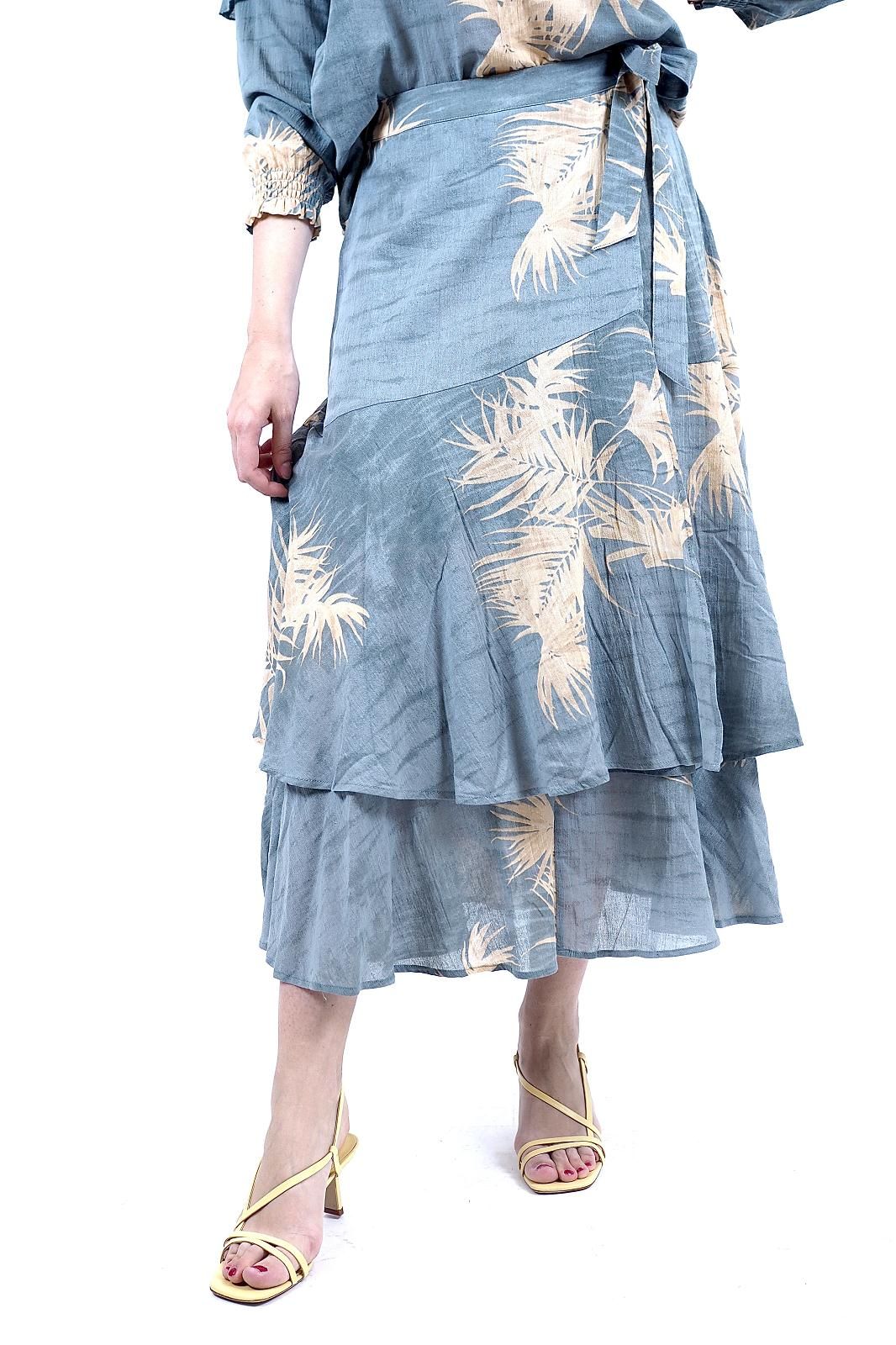 Yaya jupe Bleu-multi Yaya jupe Bleu-multi