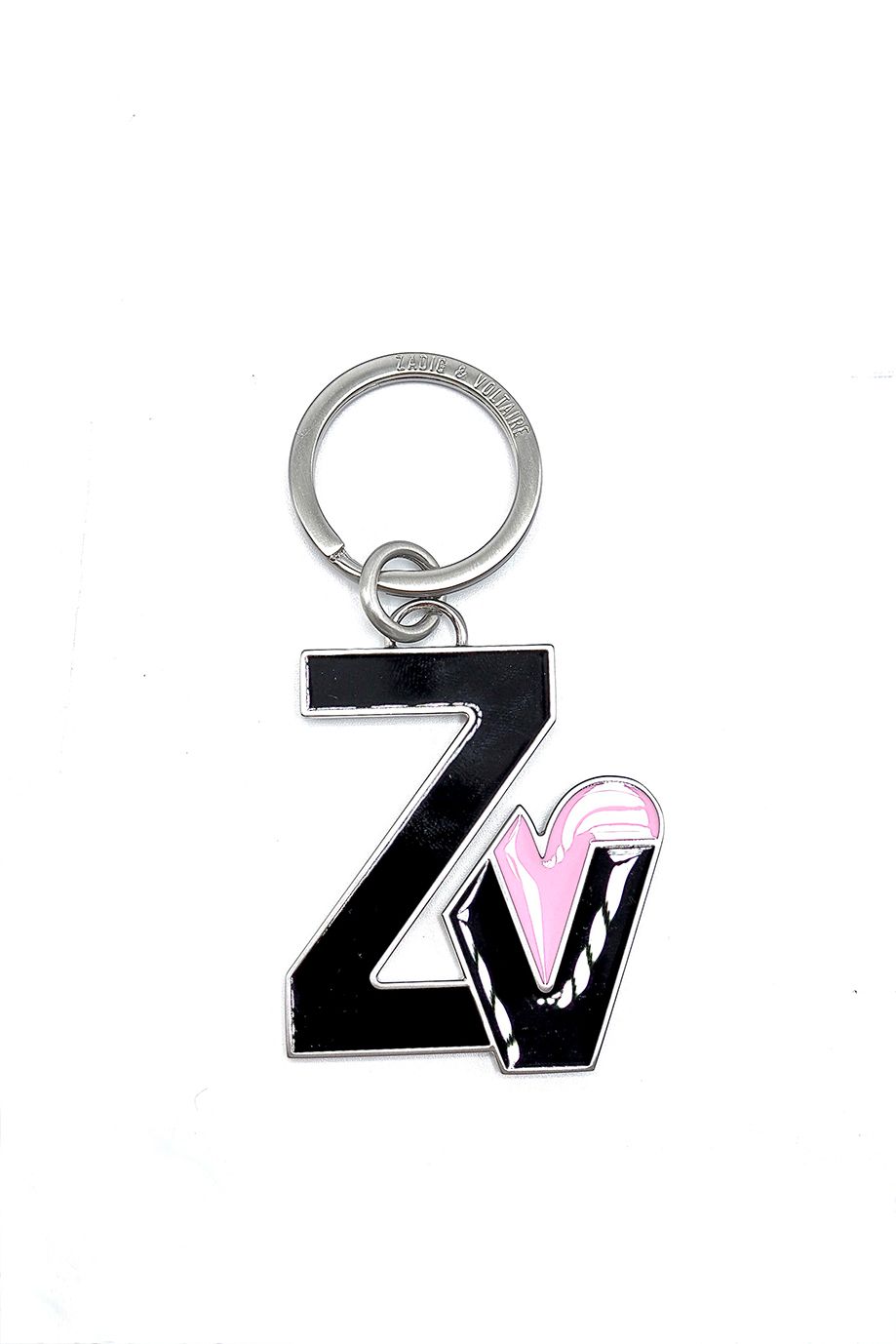 Porte clé ZV noir avec coeur rose ZADIG & VOLTAIRE | Marine