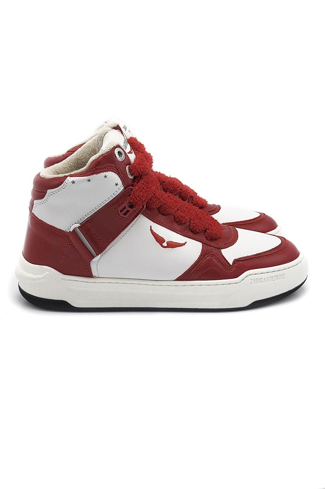 Zadig & Voltaire Homme basket haut Rouge Zadig & Voltaire Homme basket haut Rouge