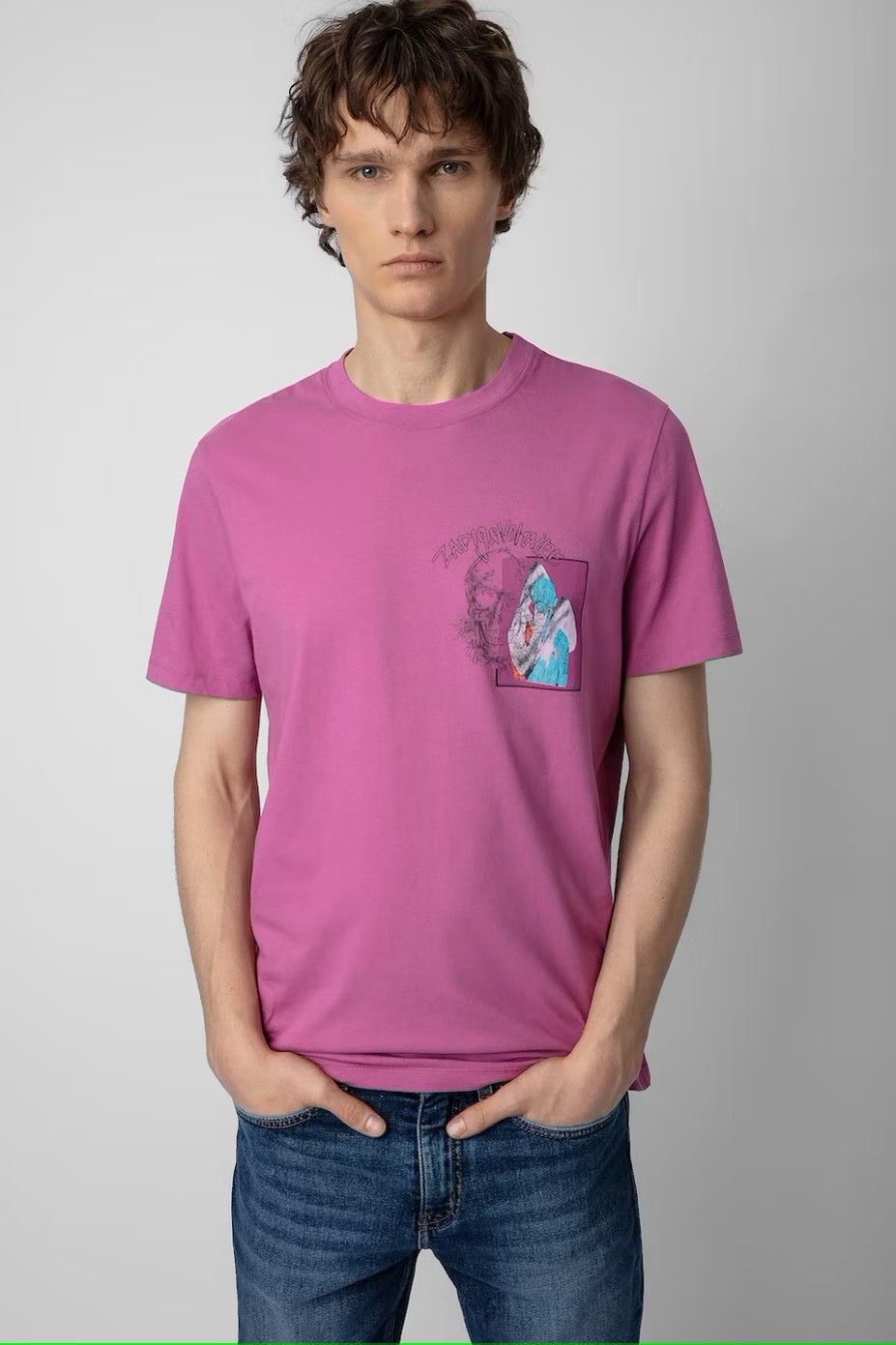 T-shirt fuschia avec dessin ZADIG & VOLTAIRE | Marine