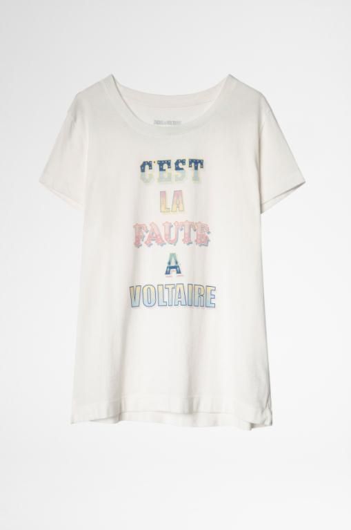 Zadig & Voltaire Vêtements tee-Shirt Blanc Zadig & Voltaire Vêtements tee-Shirt Blanc